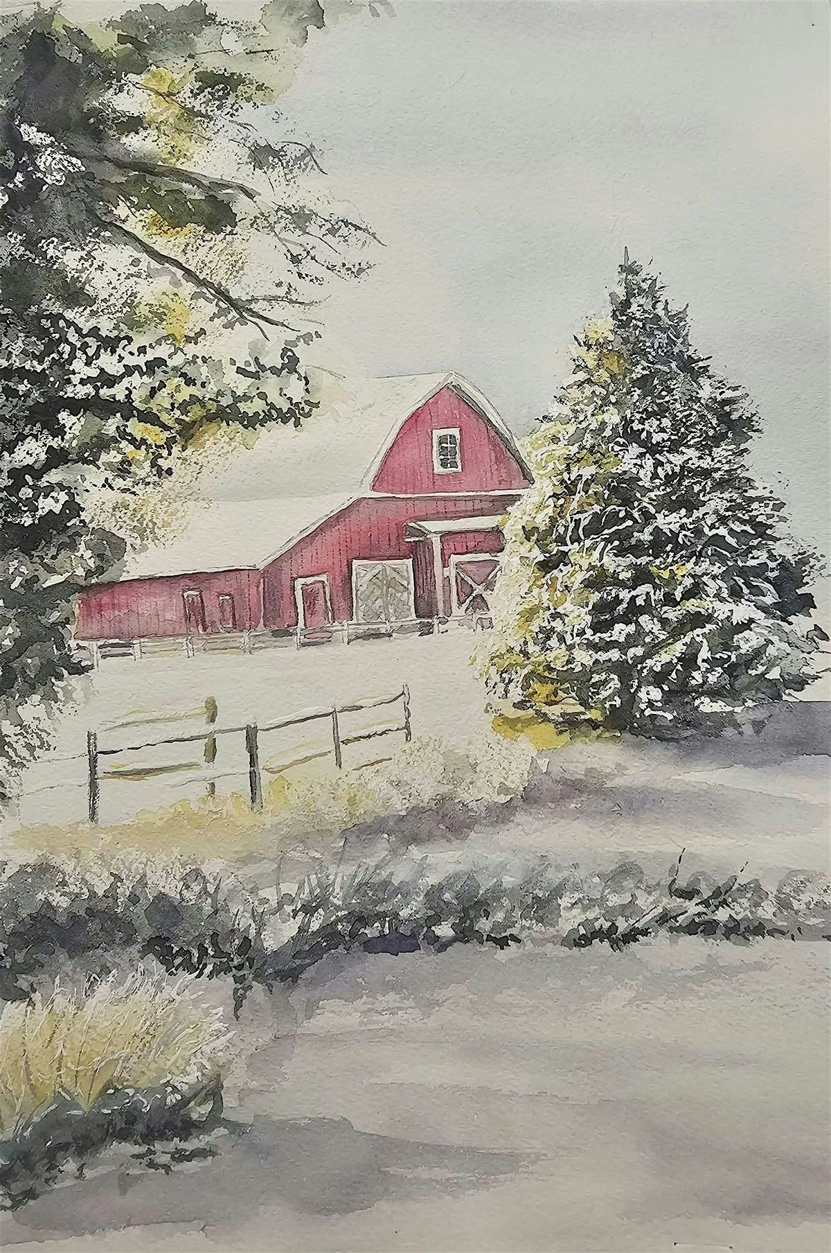 Winter Wonderland Watercolor class