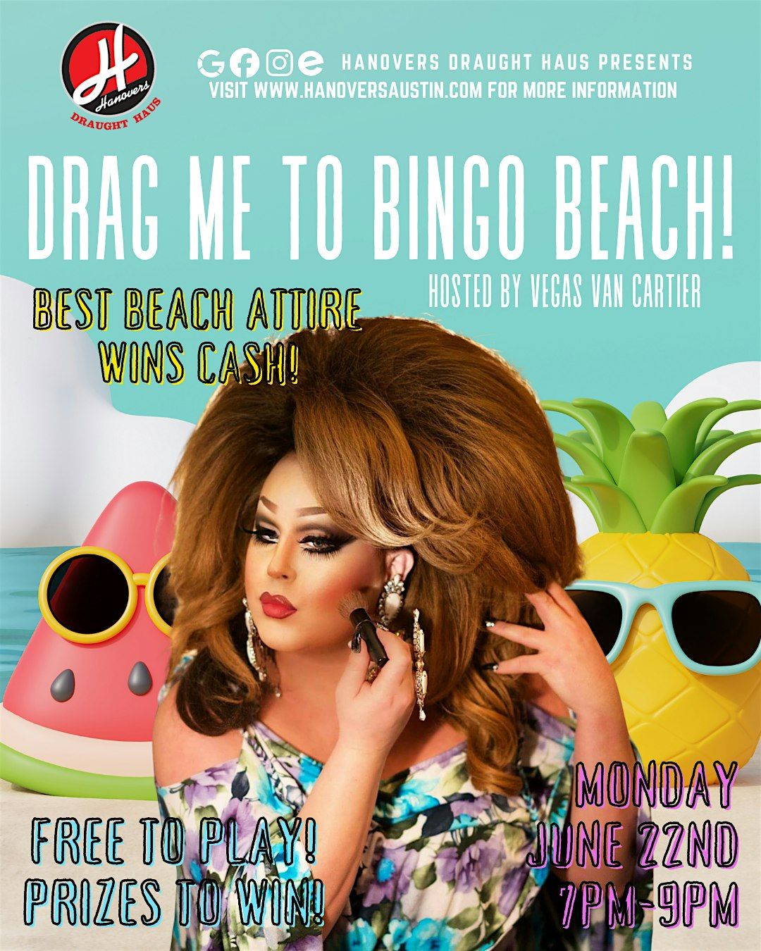 Drag Me to Bingo, BEACH! @ Hanovers Pflugerville