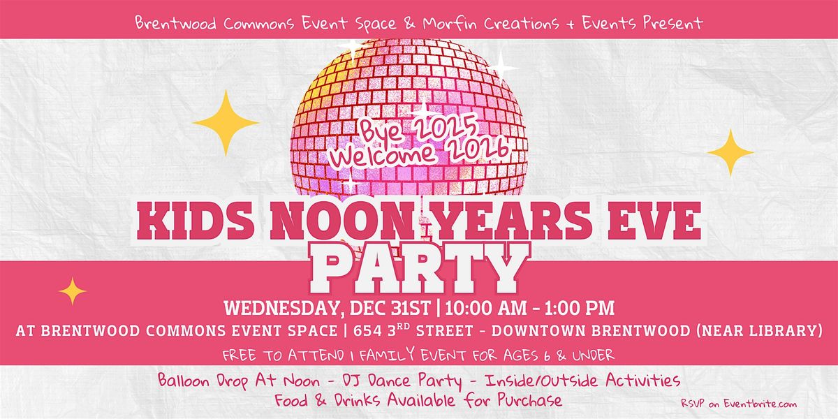 KIDS NOON NEW YEARS EVE PARTY