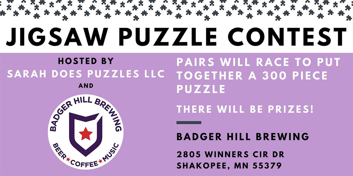 Pairs Jigsaw Puzzle Contest at Badger Hill Brewing - June 2026