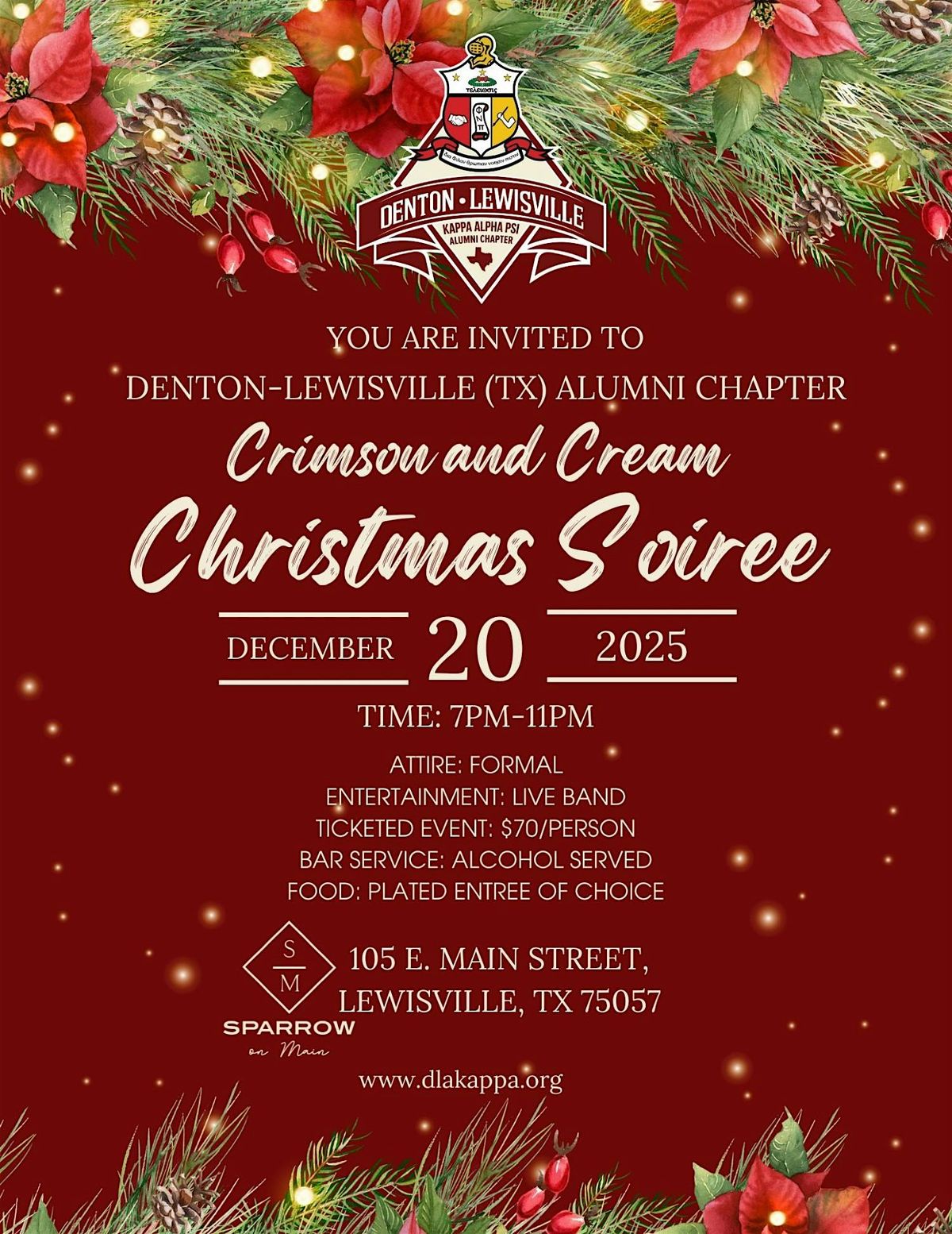 Crimson and Cream Christmas Soiree