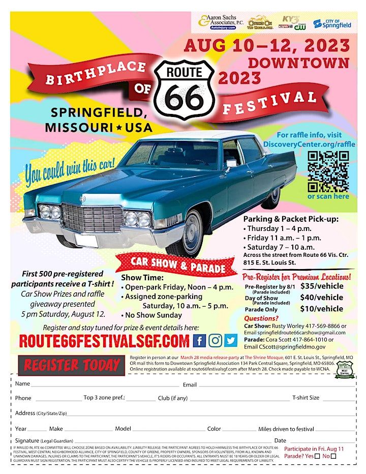 2023 Route 66 Car Show Springfield, MO Downtown Springfield