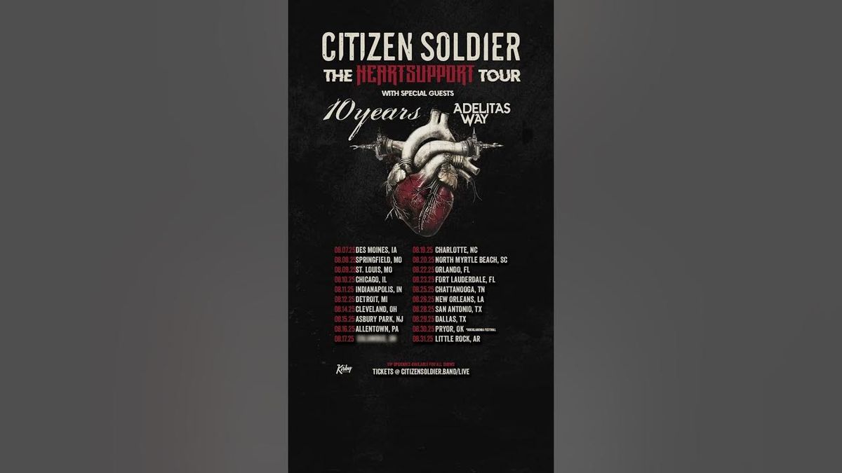 Parking Citizen Soldier with 10 Years and Adelitas Way