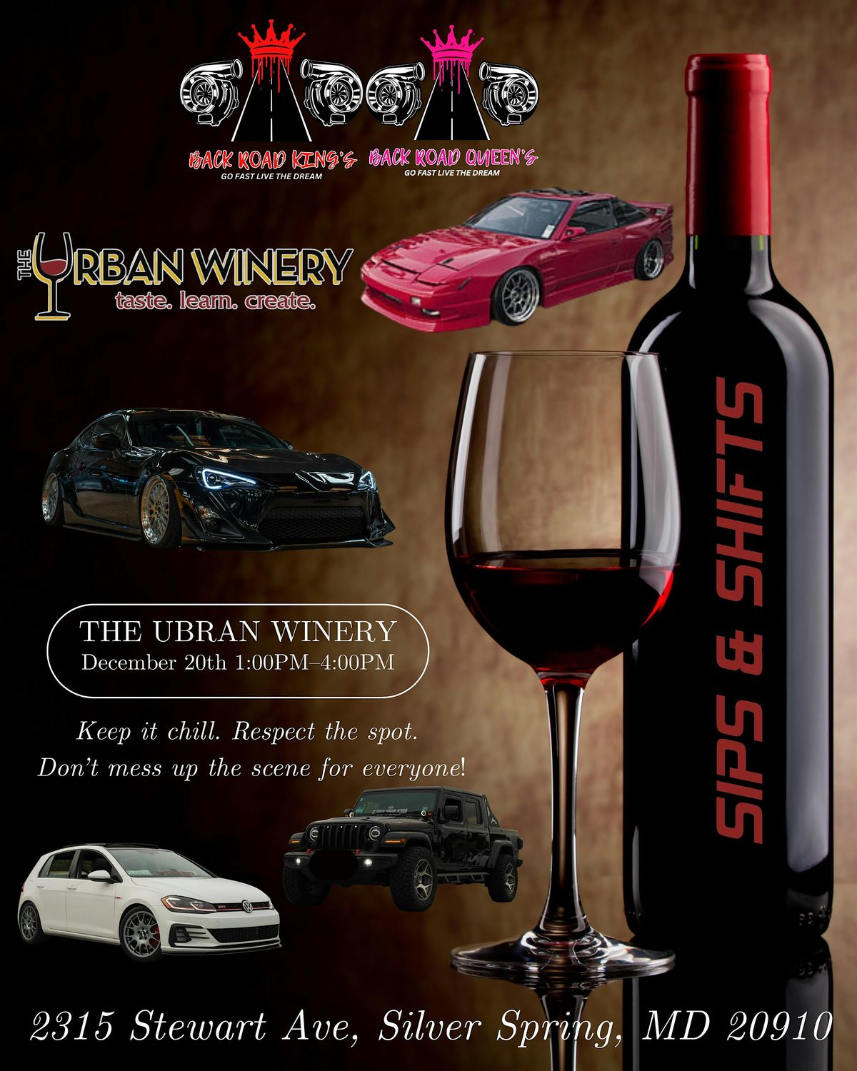 Sips and Shifts - Back Road Kings and Queens Car Meet Up