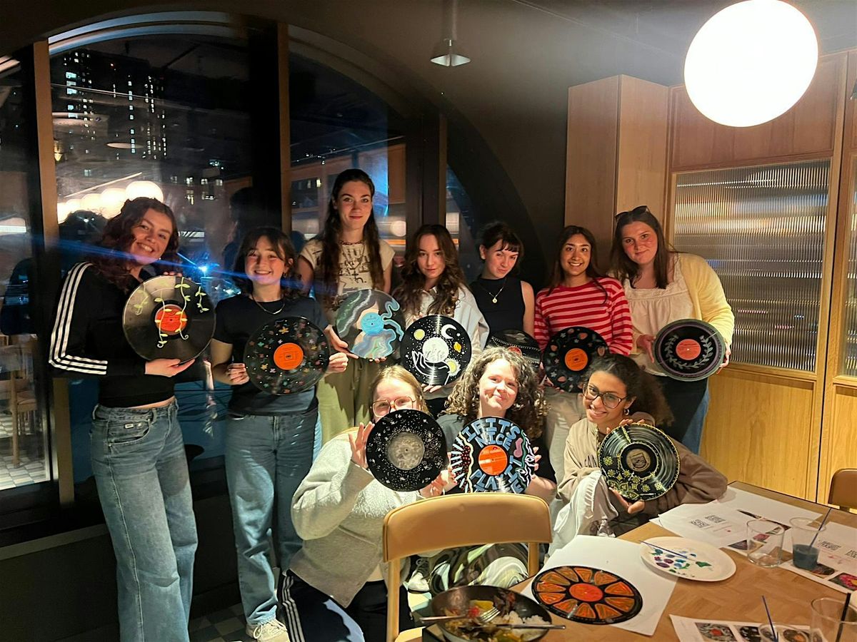 Vinyl Record Painting Social Night by Whereabouts MCR
