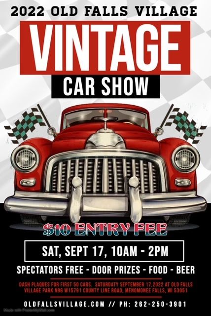 Vintage Car Show | Old Falls Village Historical Society, Menomonee ...