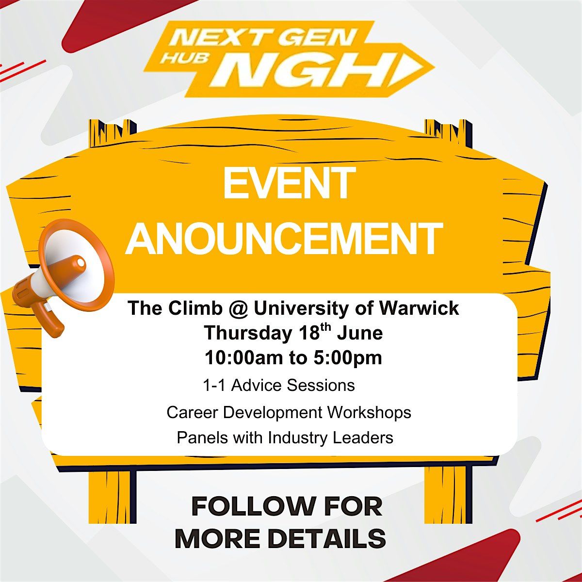 Next Generation Events Next Gen Hubs Summer Event 2026 at The Climb @ Junction Building ...