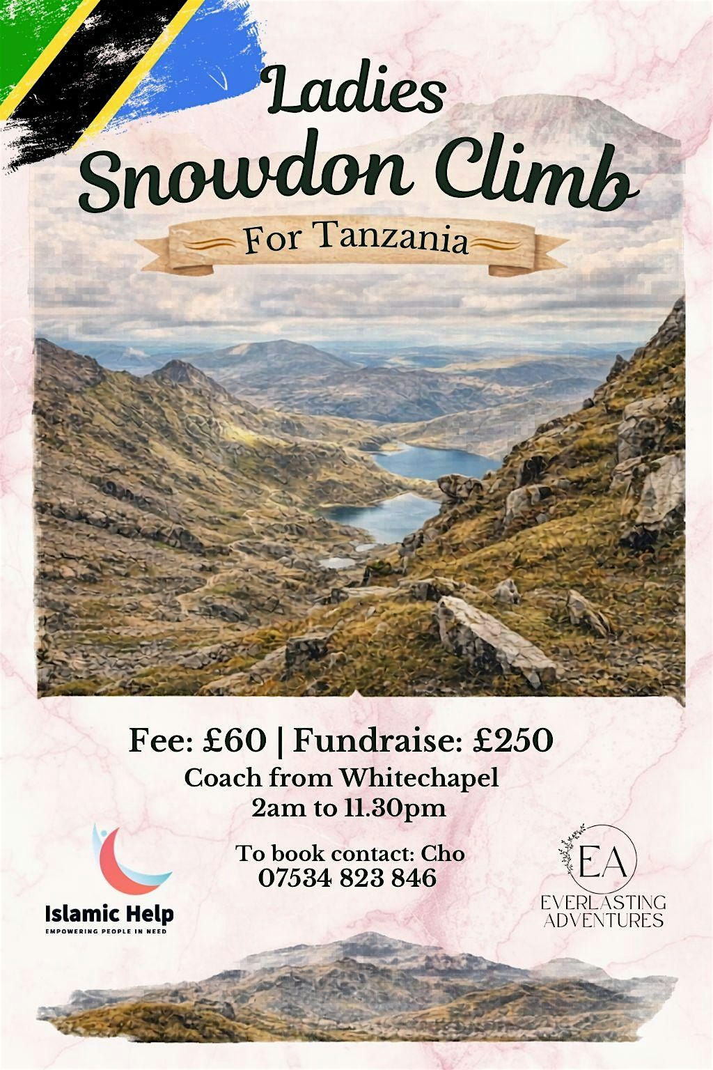Ladies Snowdon Climb for Tanzania