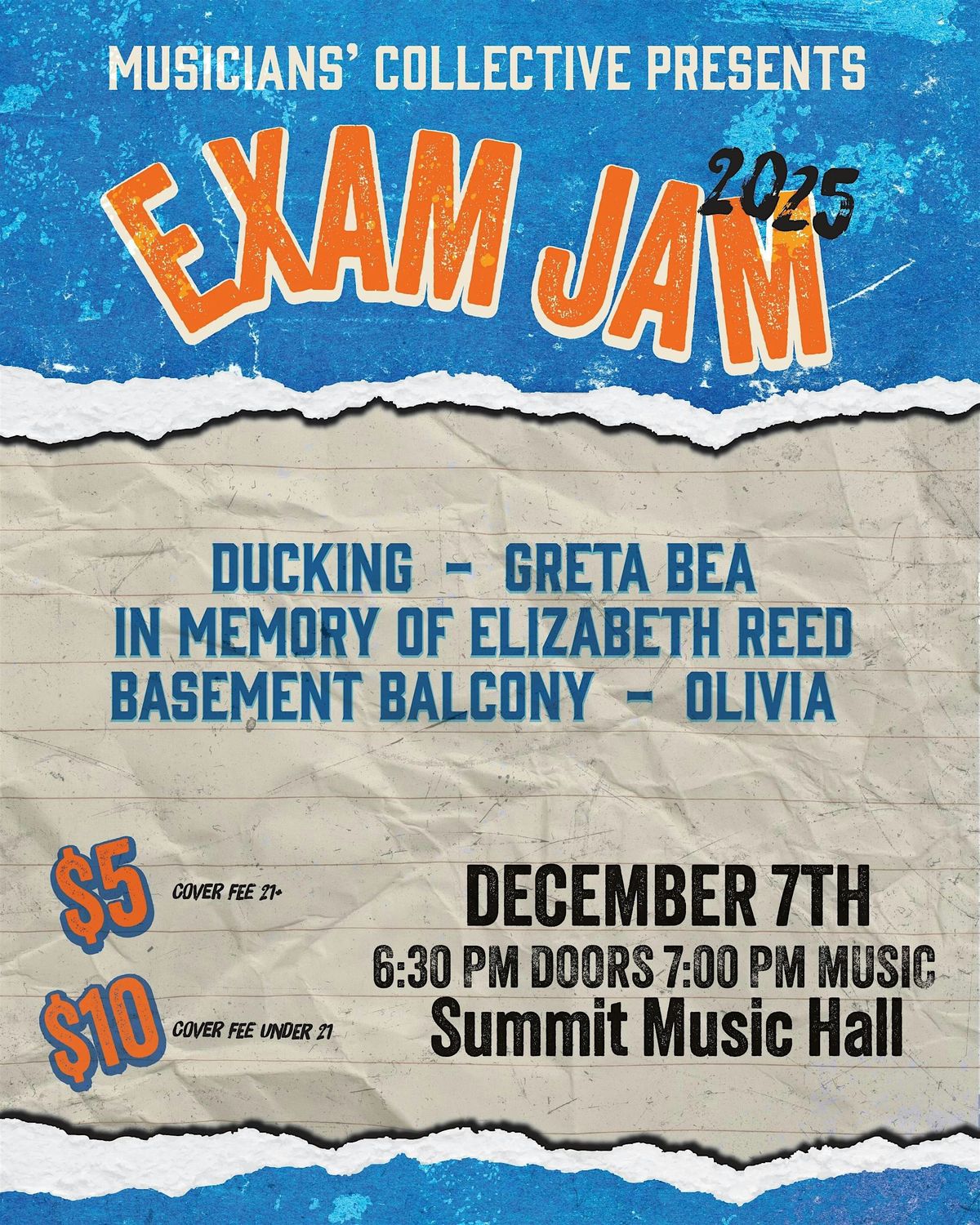 Exam Jam 2025 Presented by Musicians' Collective