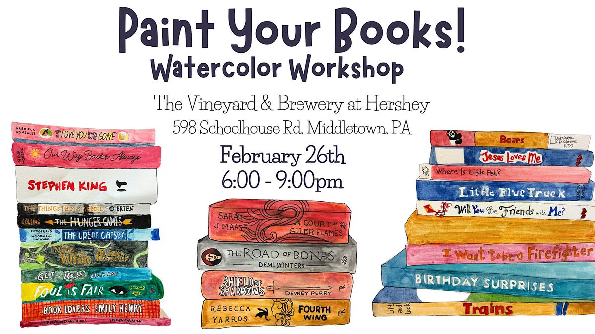Paint your books workshop at The Vineyard at Hershey