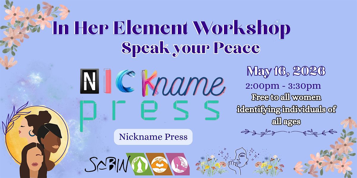 Speak Your Peace w\/ Nickname Press