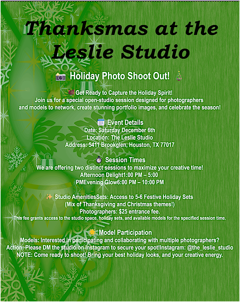 Thanksmas at the Leslie Studio