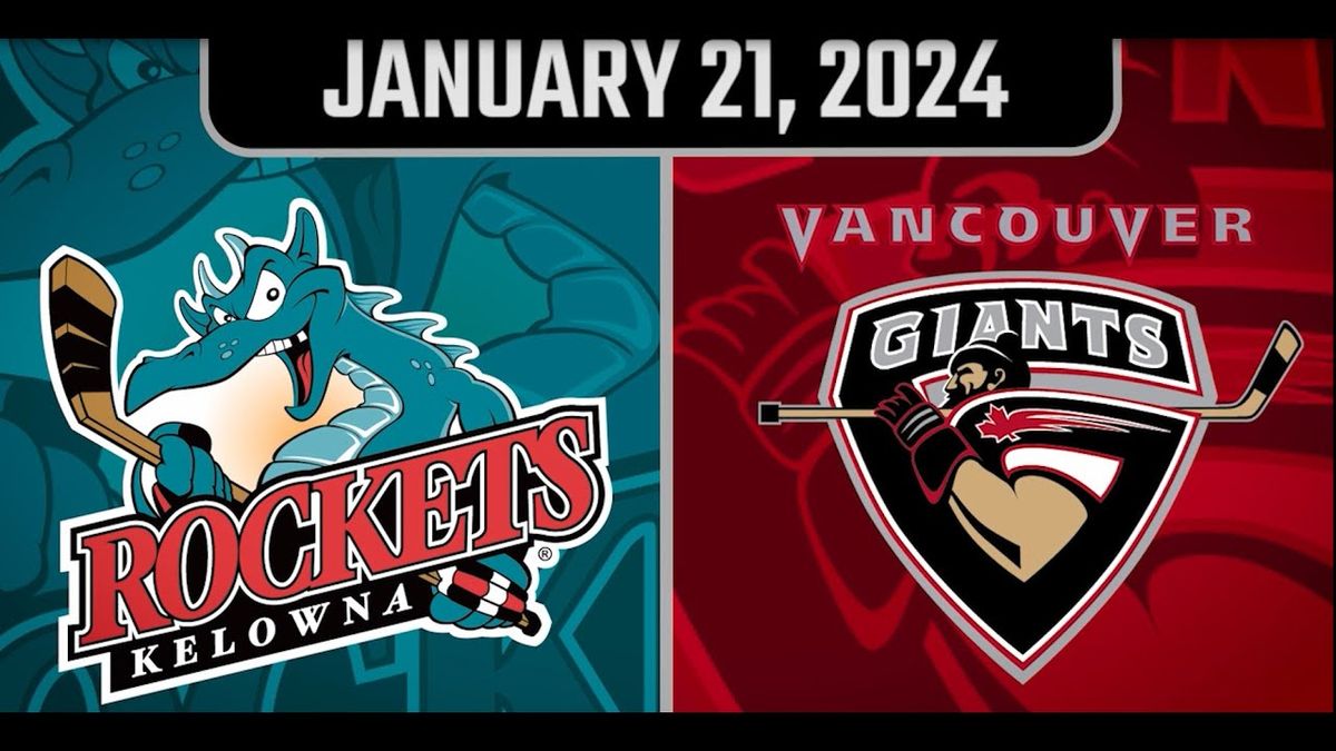 Kelowna Rockets Roster Kelowna Rockets at Vancouver Giants at Langley Events Centre on 8th ...