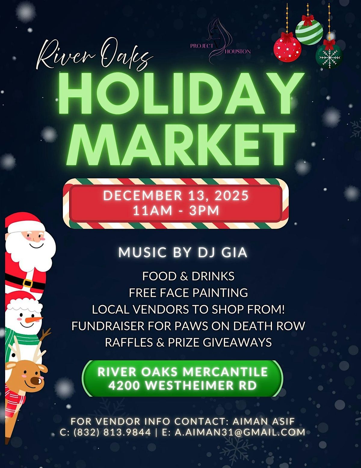 River Oaks Holiday Market (Saturday, December 13)