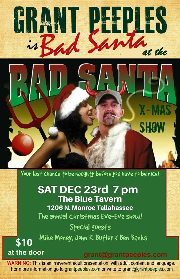 Annual Christmas-Eve-Eve Bad Santa show at The Blue Tavern | Blue ...