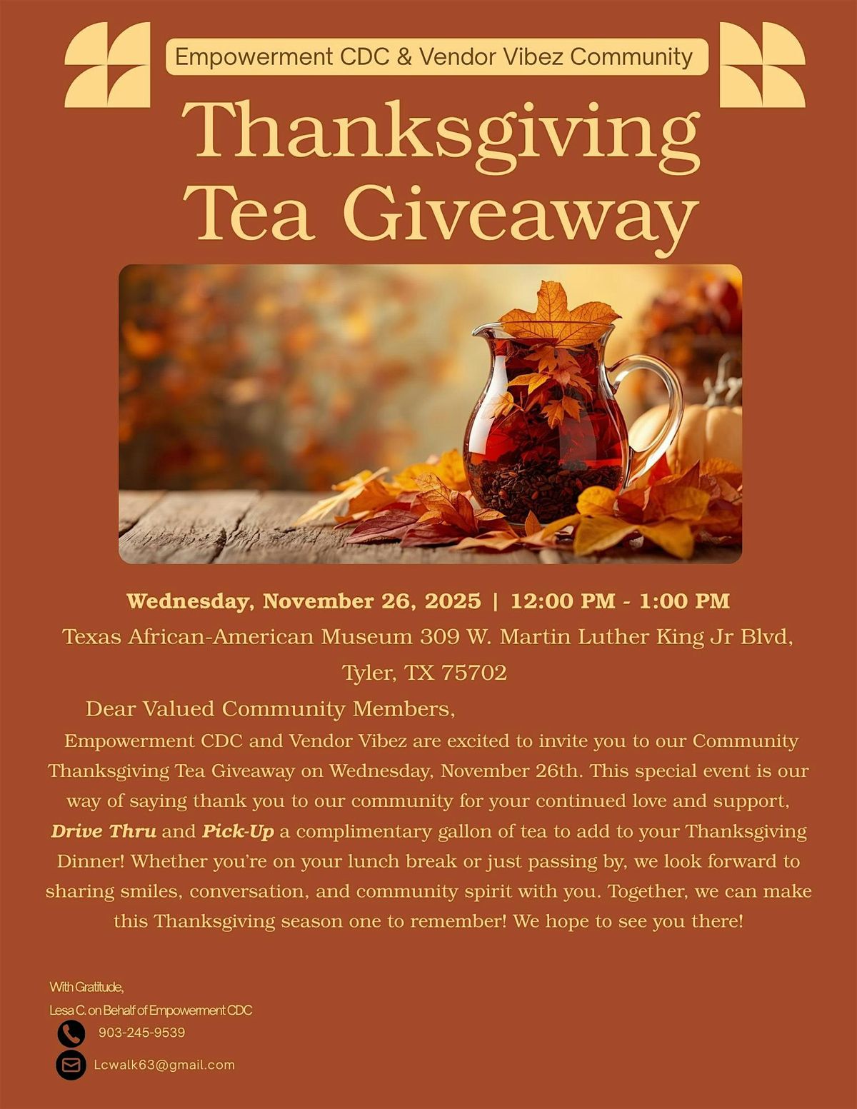 Thanksgiving Tea Giveaway