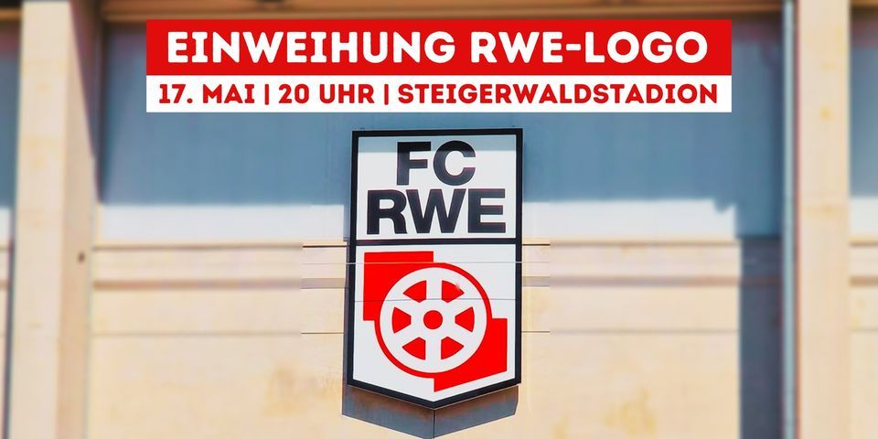Fc Rwe Einweihung RWE-Logo at Steigerwaldstadion, Erfurt on 17th May, 2023
