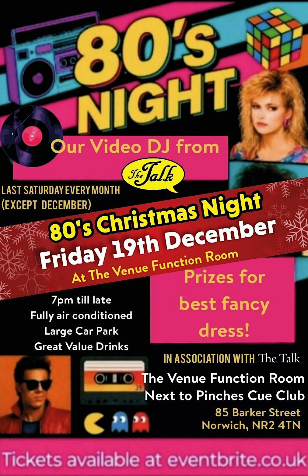 XMAS 80s NIGHT NORWICH @ THE VENUE FRIDAY 19TH DECEMBER