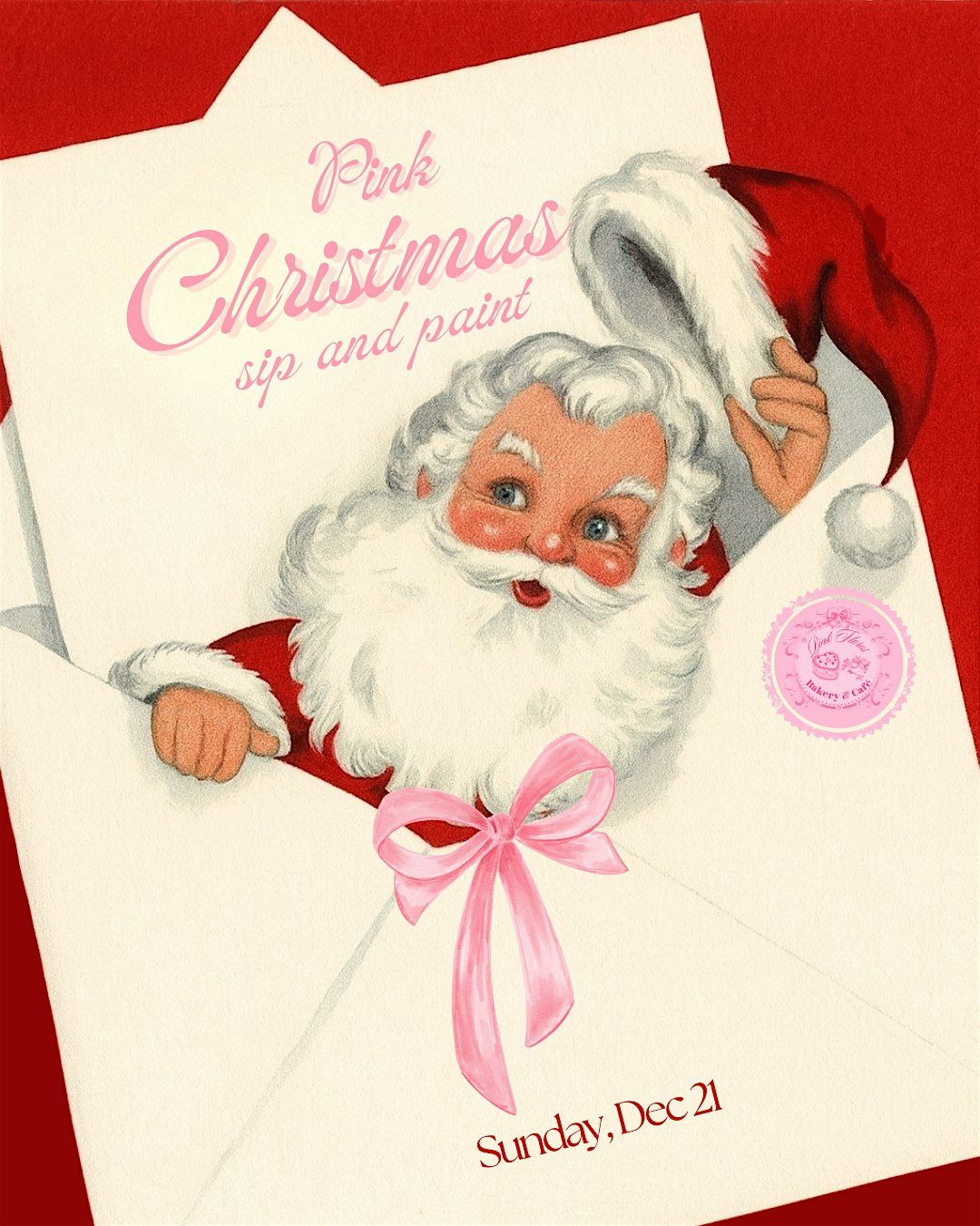 Pink Christmas Sip and Paint