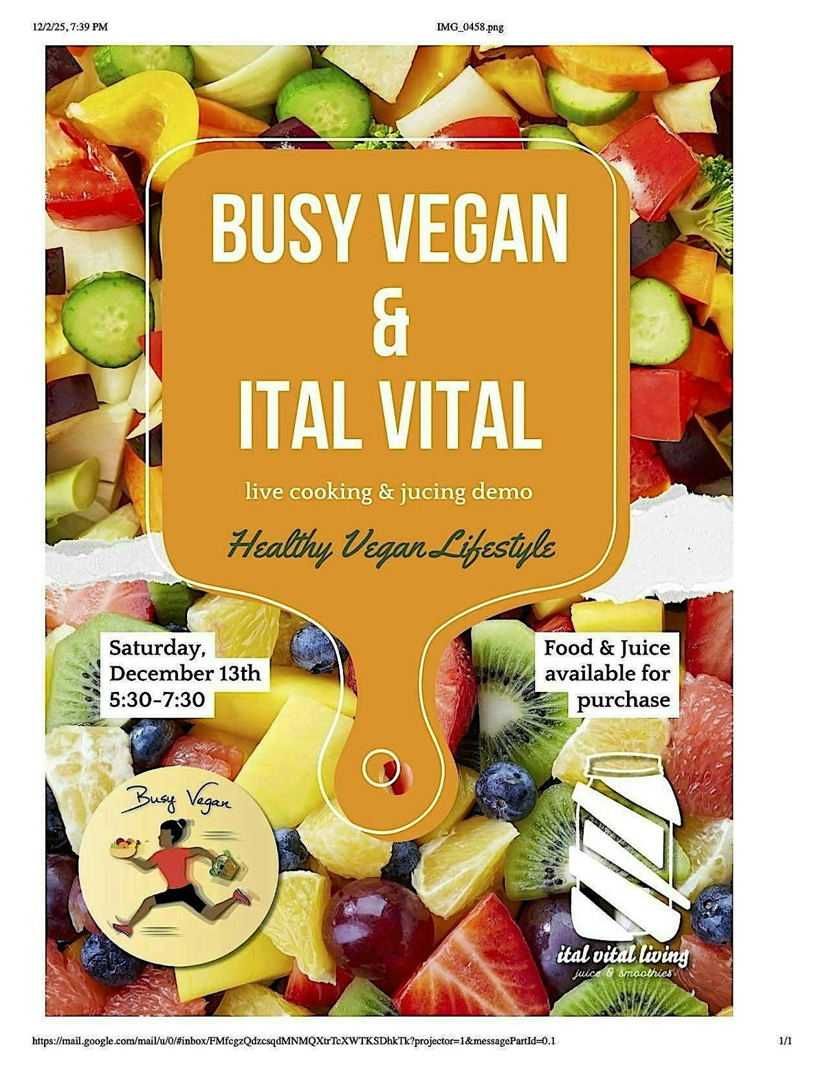 Ital Vital and Busy Vegan Live