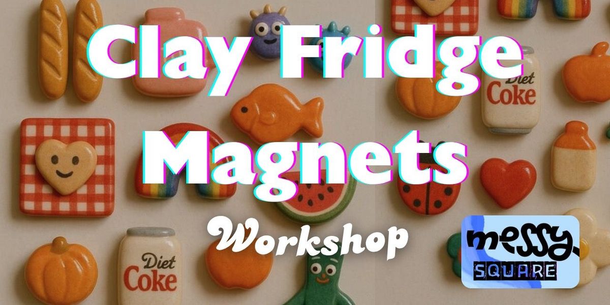 Clay Fridge Magnets : Messy Square