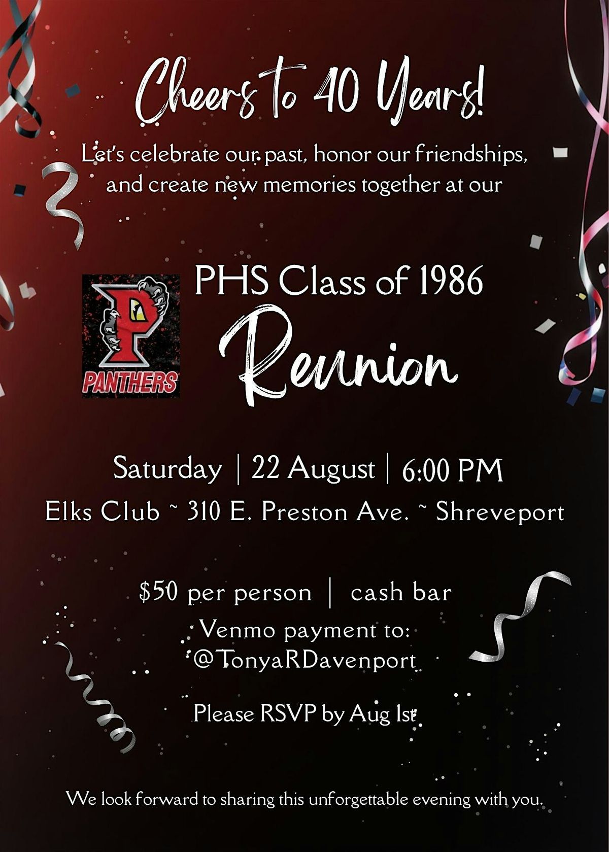 Parkway High School Class of '86 Reunion