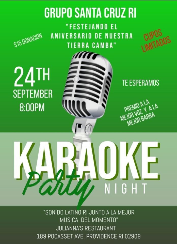 Fiesta Aniversario de Santa Cruz "KARAOKE PARTY NIGHT" Julianna's