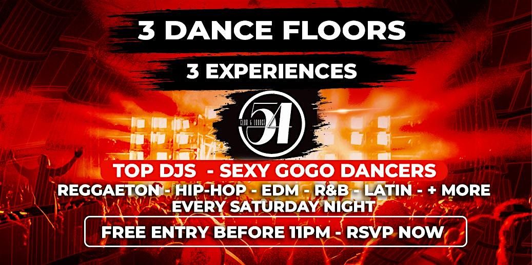 Club 54 Pasadena \u2013 3 Dance Floors & GoGo Dancers