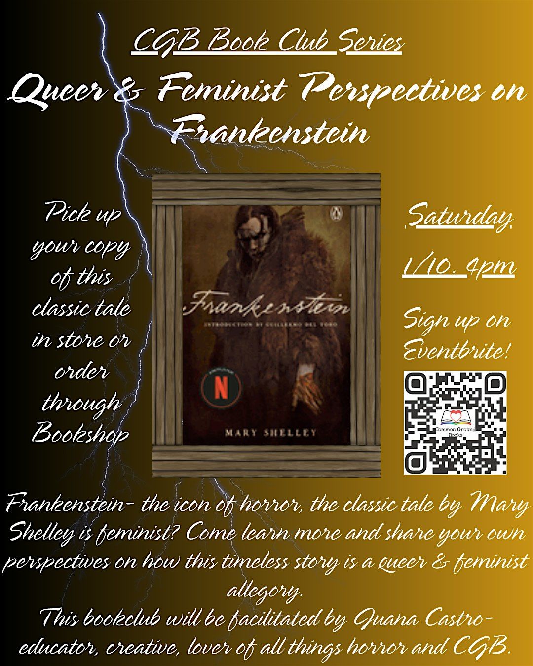 CGB Book Club Series- Frankenstein