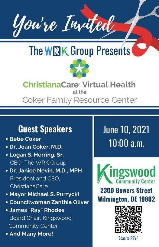 Christianacare At The Coker Family Resource Center Ribbon Cutting Event 2300 Bowers St Wilmington De 4610 United States June 10 21