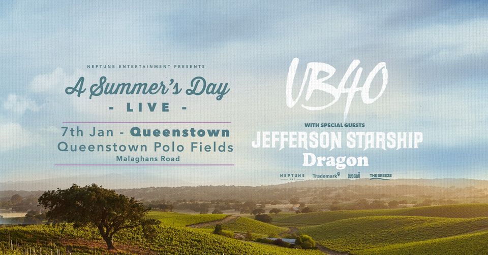 A Summer\u2019s Day Live ft. UB40, Jefferson Starship & Dragon - Queenstown