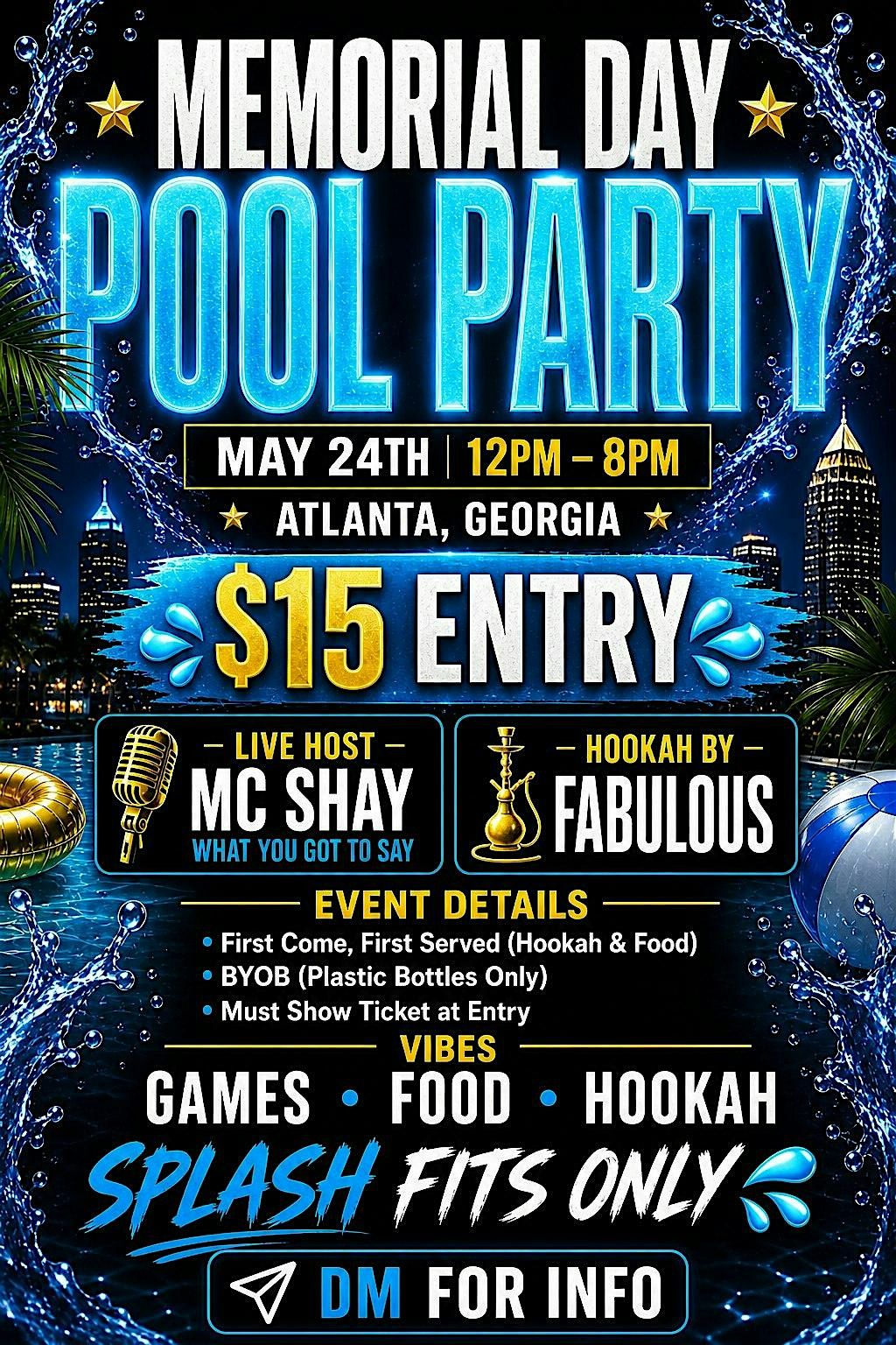 Memorial Day Pool Party | Atlanta