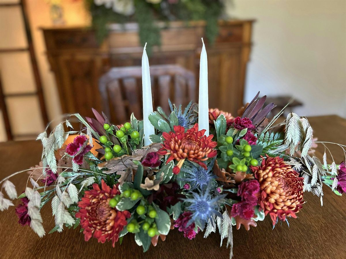 Thanksgiving Centerpiece with candles  Class