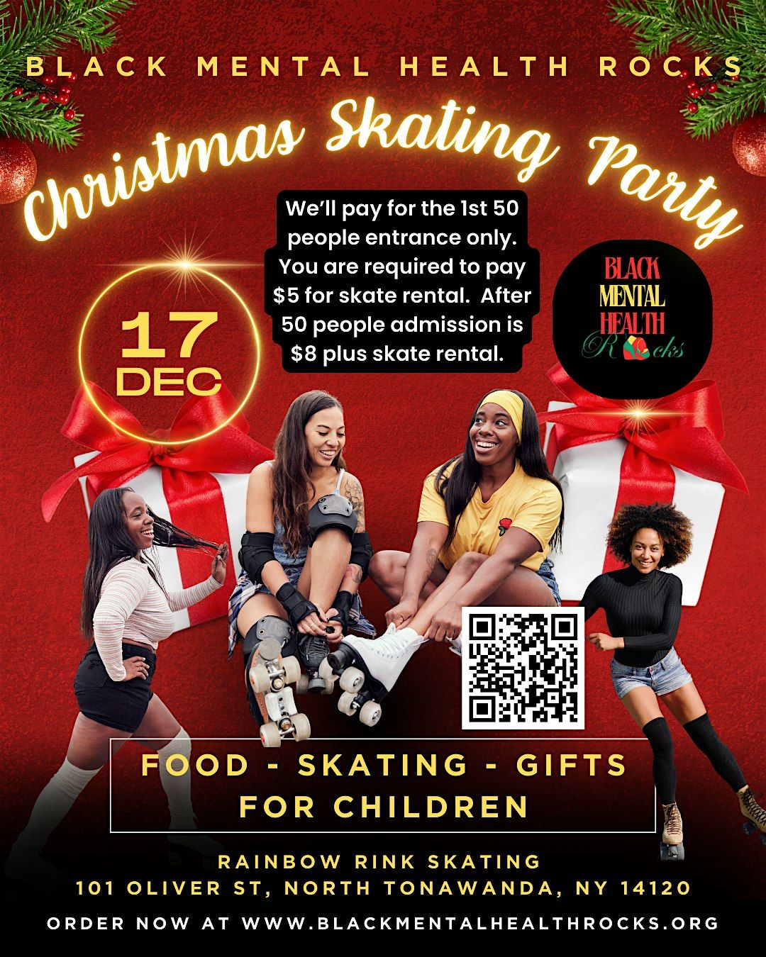 Black Mental Health Rocks Christmas Skating Party