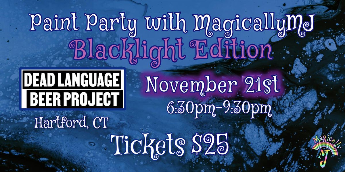 Blacklight Paint Party At Dead Language Beer Project!