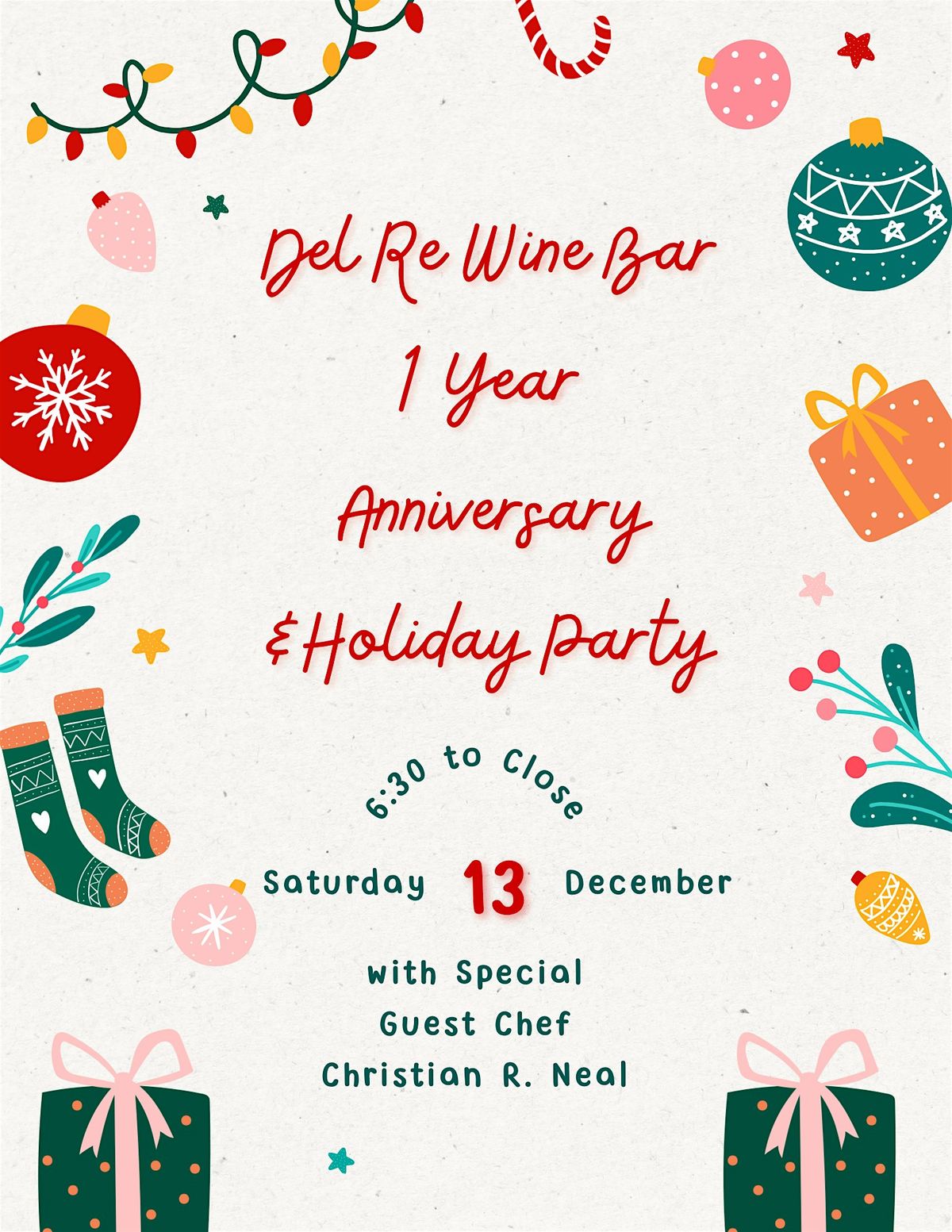 Del Re Wine Bar One Year Anniversary Party