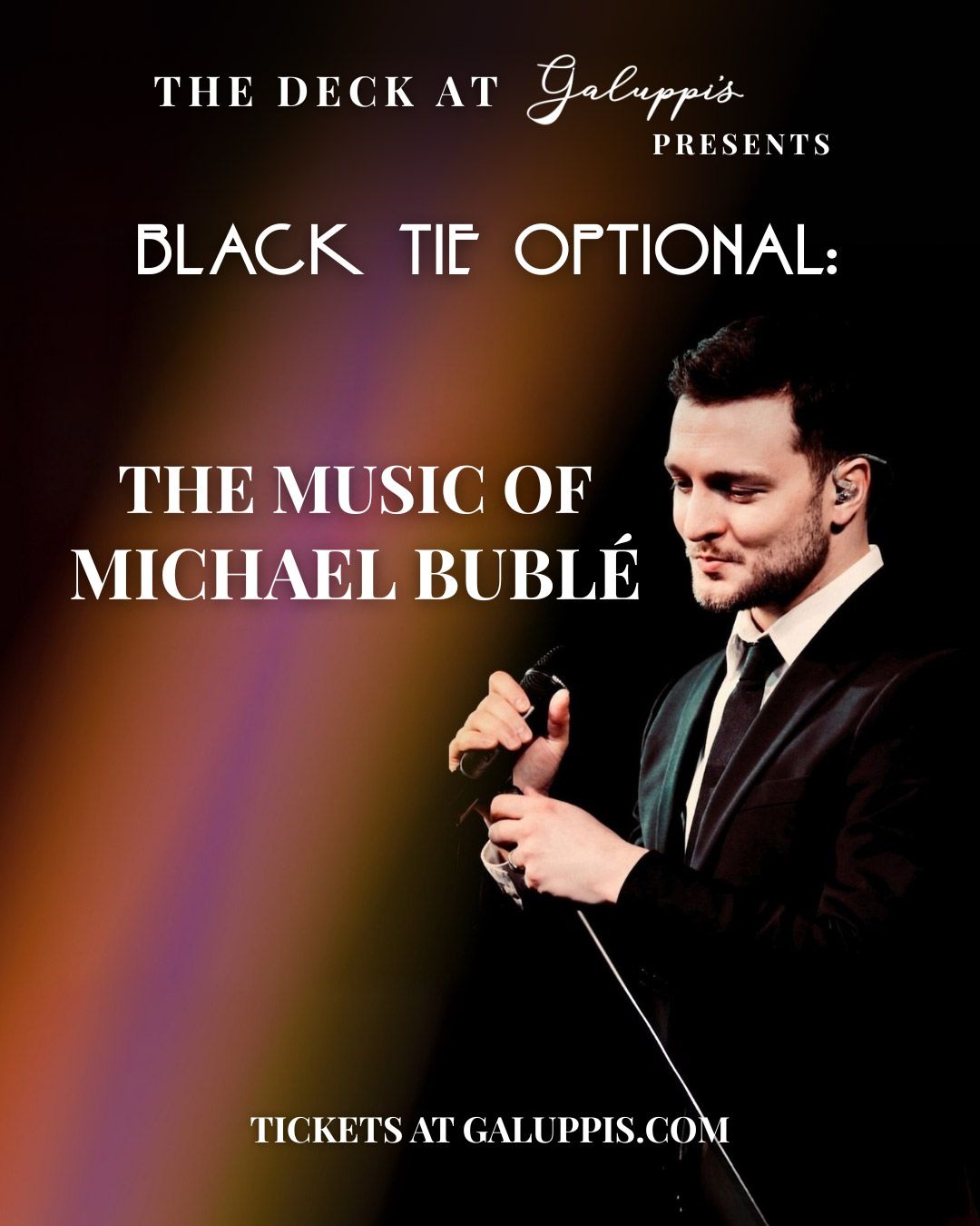 Black Tie Optional - Michael Buble Tribute at Lyric Theatre Florida