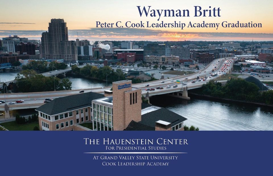 Wayman Britt: Peter C. Cook Leadership Academy Graduation | GVSU ...