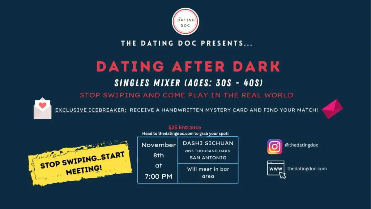 Dating After Dark: San Antonio Singles Mixer (Ages: 30s-40s)