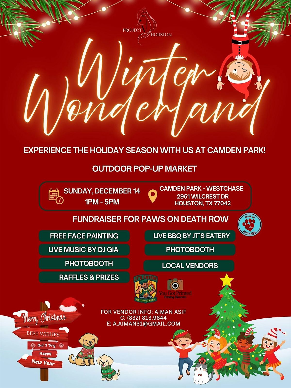 Camden Park's WINTER WONDERLAND (Sunday, December 14)