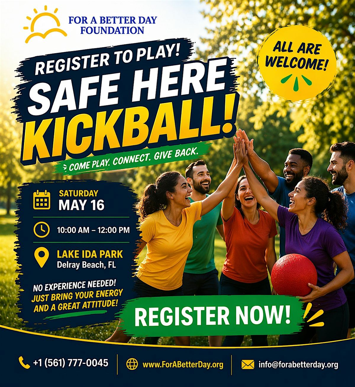Safe Here Kickball | Delray Beach Community Wellness Event