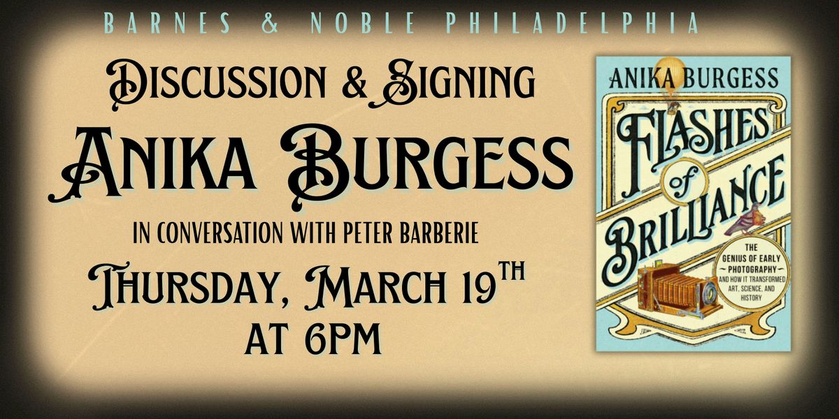 Anika Burgess celebrates Flashes of Brilliance on March 19th at 6pm