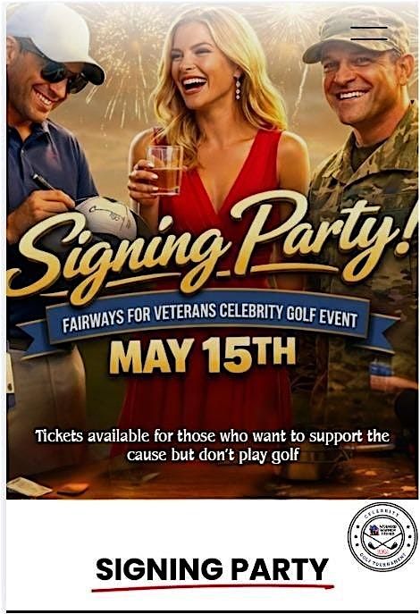 Golf celebrity signing-party supporting Wounded Warrior Homes