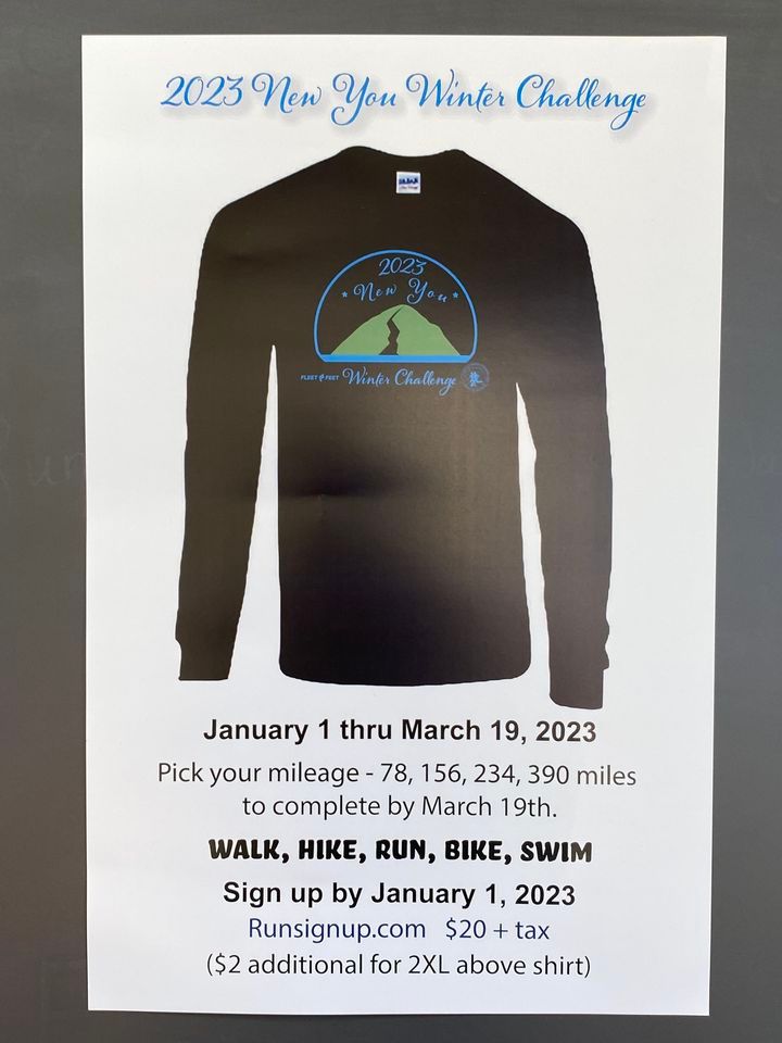 2023 New You Winter Challenge Shirt Pick Up Fleet Feet Topeka March