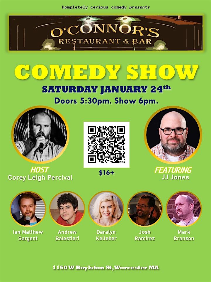 Comedy Night at O'Connor's Worcester (Jan 24)