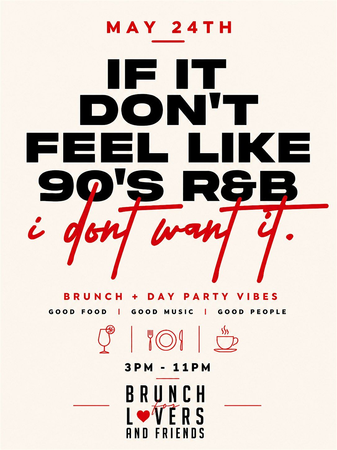 BRUNCH LOVERS & FRIENDS: 90\u2019s R&B DAY PARTY