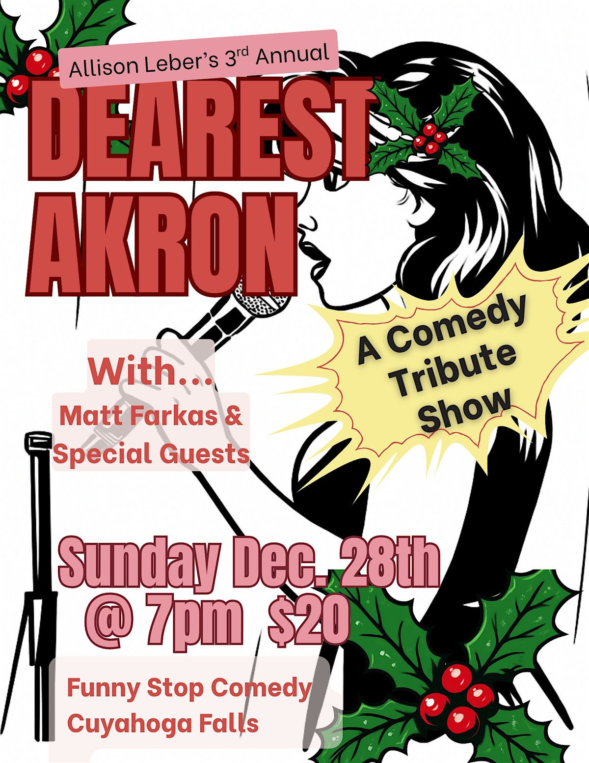 Allison Leber's 3rd Annual "Dearest Akron" Comedy Tribute Show!