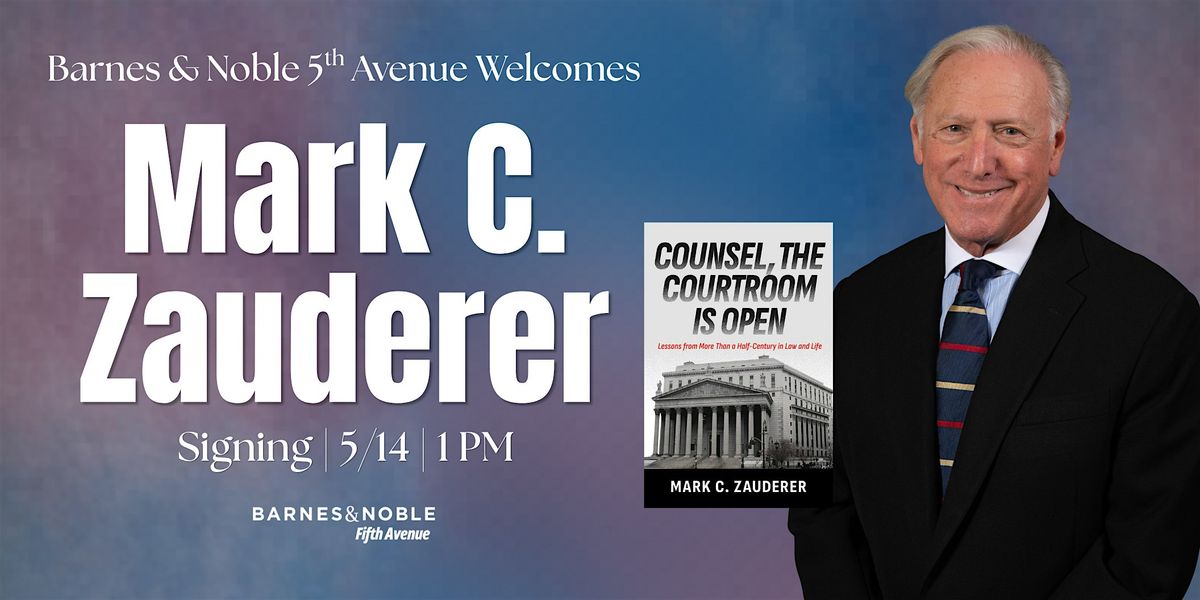 Signing with Mark C. Zauderer @ B&N 5th Ave!