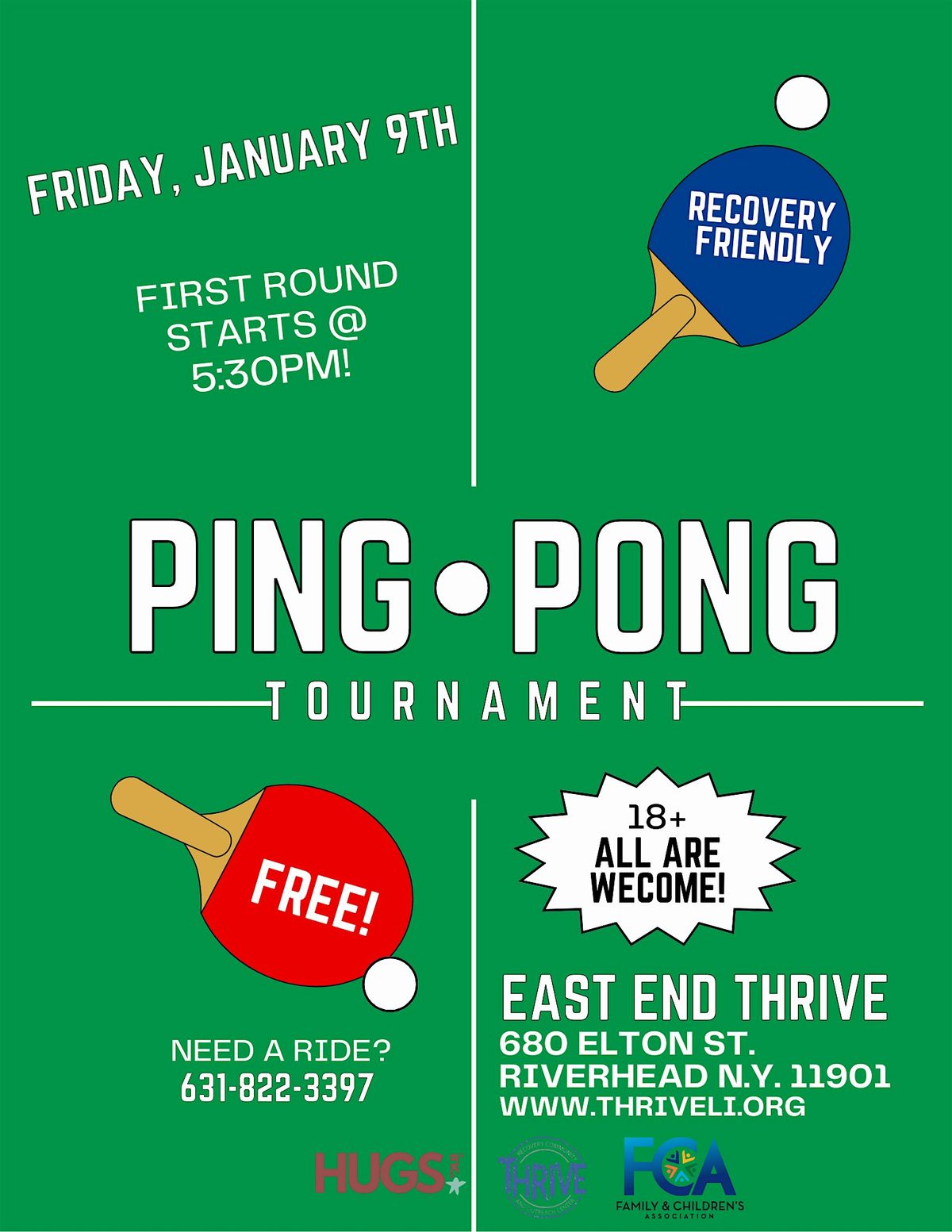 East End THRIVE Ping Pong Tournament!