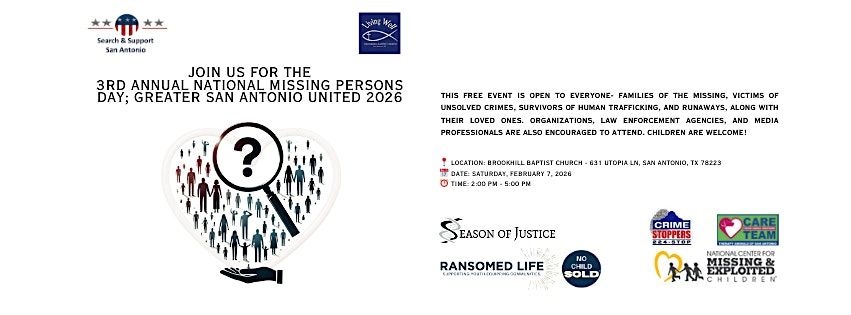 National Missing Persons Day: Greater San Antonio United